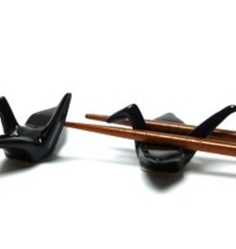 Crane (black) chopsticks coaster