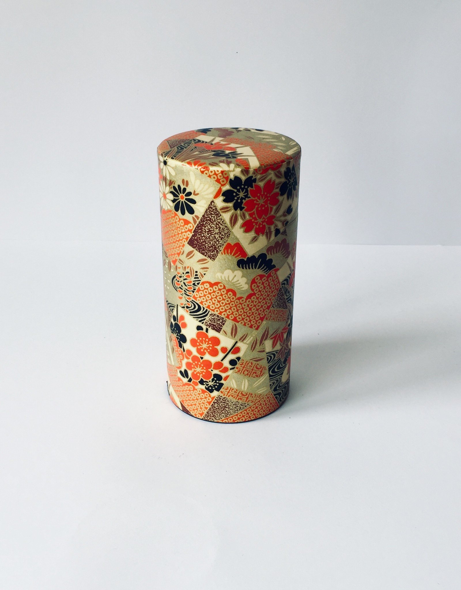 Tokyo Design Studio Japanese tea tin washi paper gold