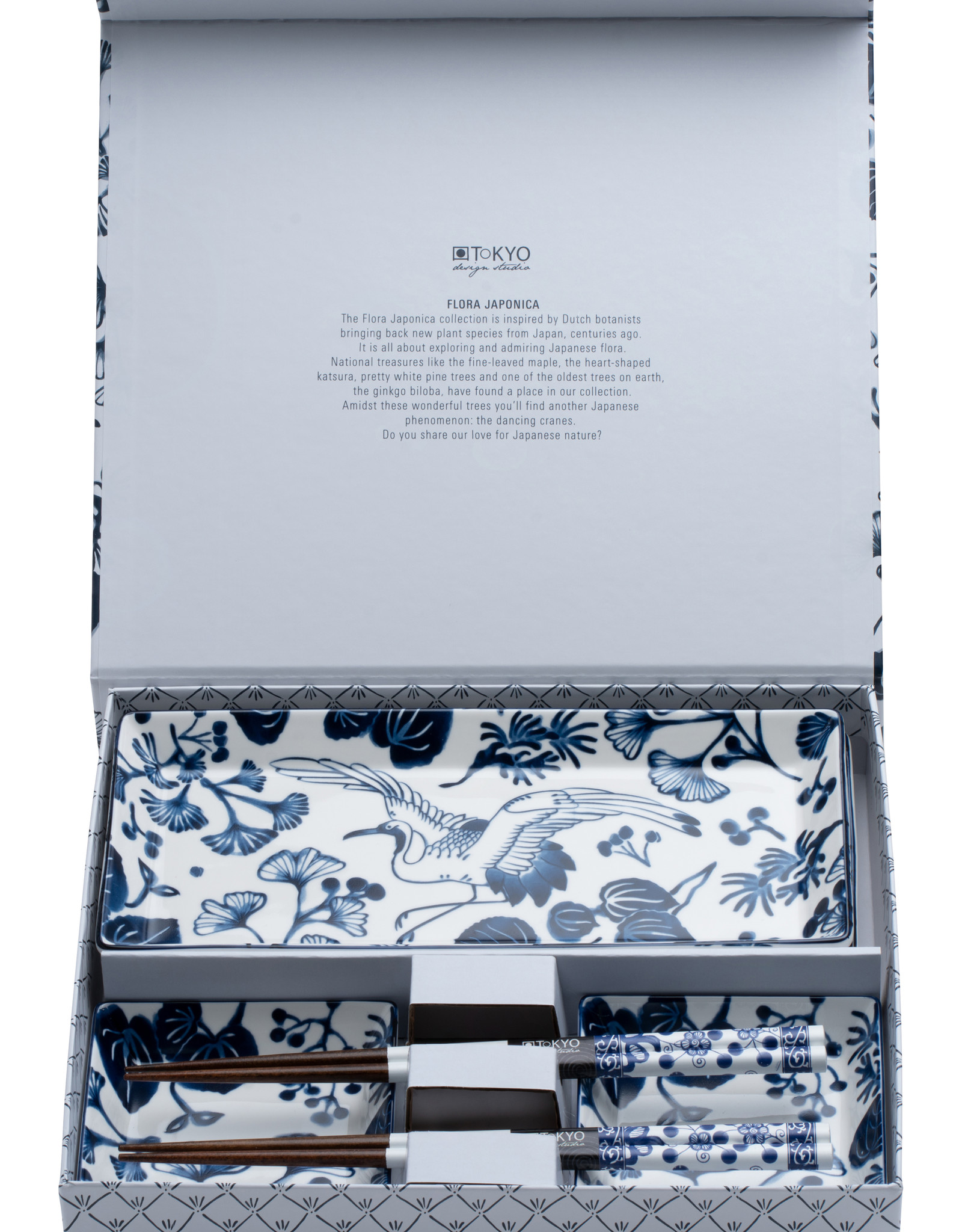 Tokyo Design Studio Crane bird sushi gift set