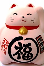 Lucky cat money box pink