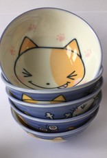 Tokyo Design Studio Rice bowl Kawaii cat blue