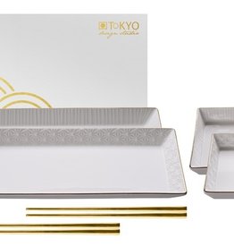 Tokyo Design Studio Nippon White Gold sushi set for two persons