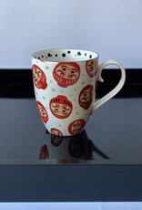 Tokyo Design Studio White mug with small Darumas