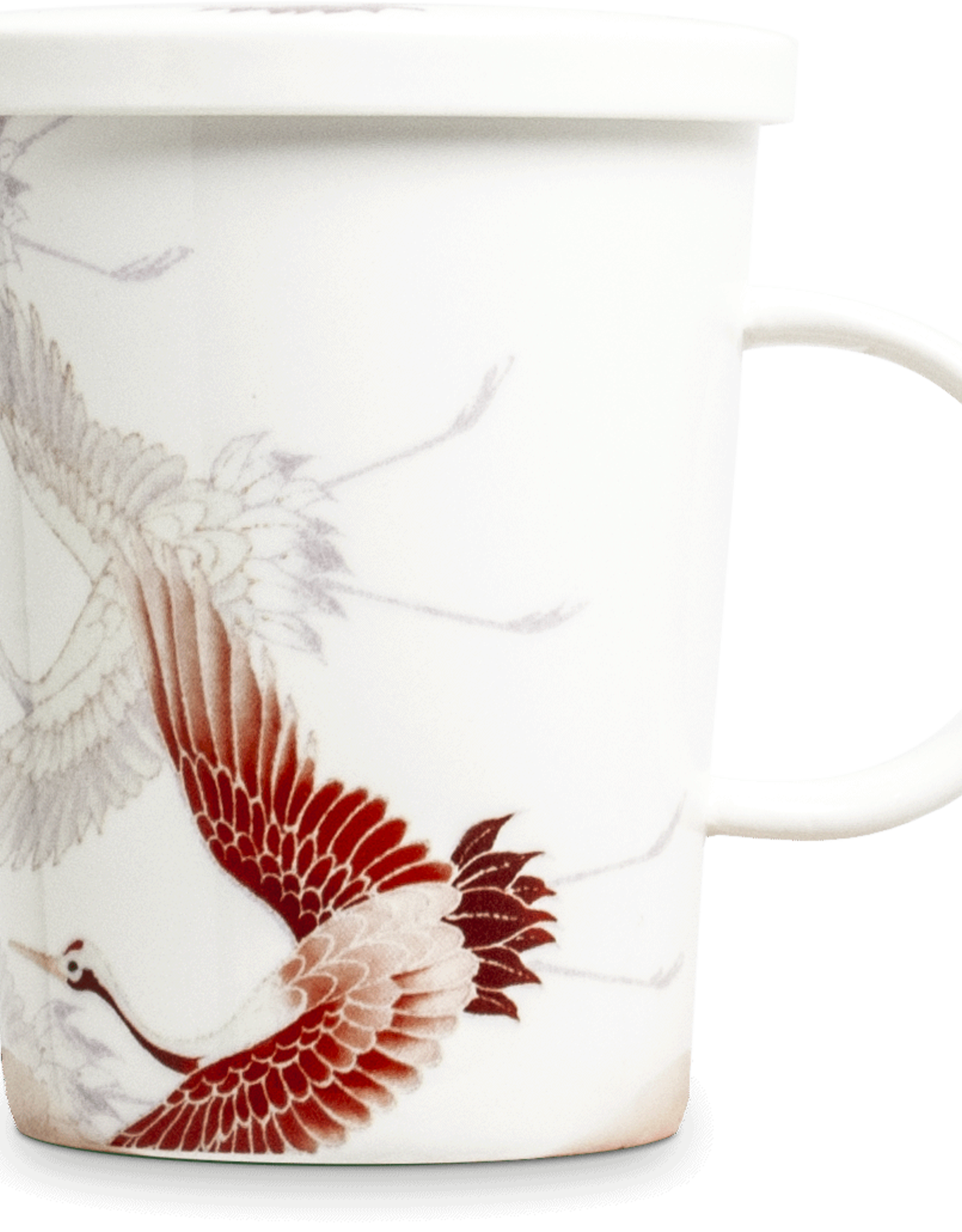Royal Tea Witte theebeker met kraanvogel in geschenkdoos