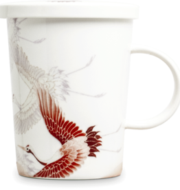 Royal Tea Witte theebeker met kraanvogel in geschenkdoos