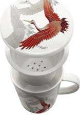 Royal Tea Witte theebeker met kraanvogel in geschenkdoos
