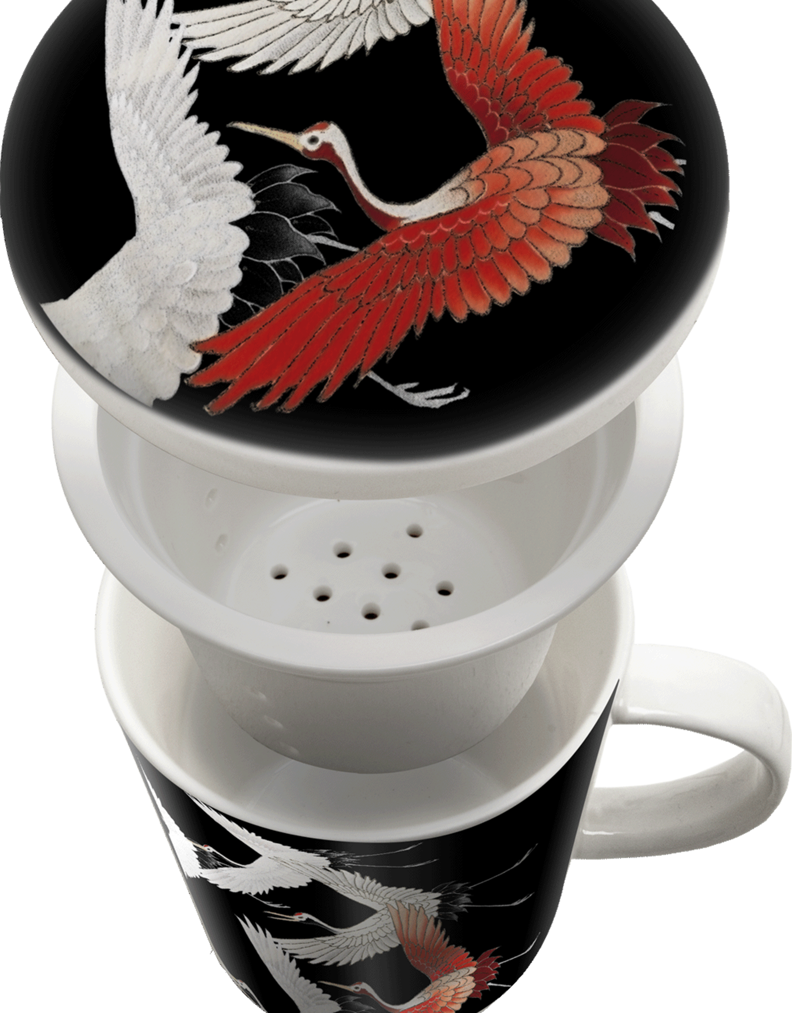 Royal Tea Black tea cup with crane in gift box