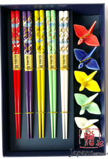 Tokyo Design Studio Tokyo Design Studio luxury gift box with crane chopsticks and crane birds