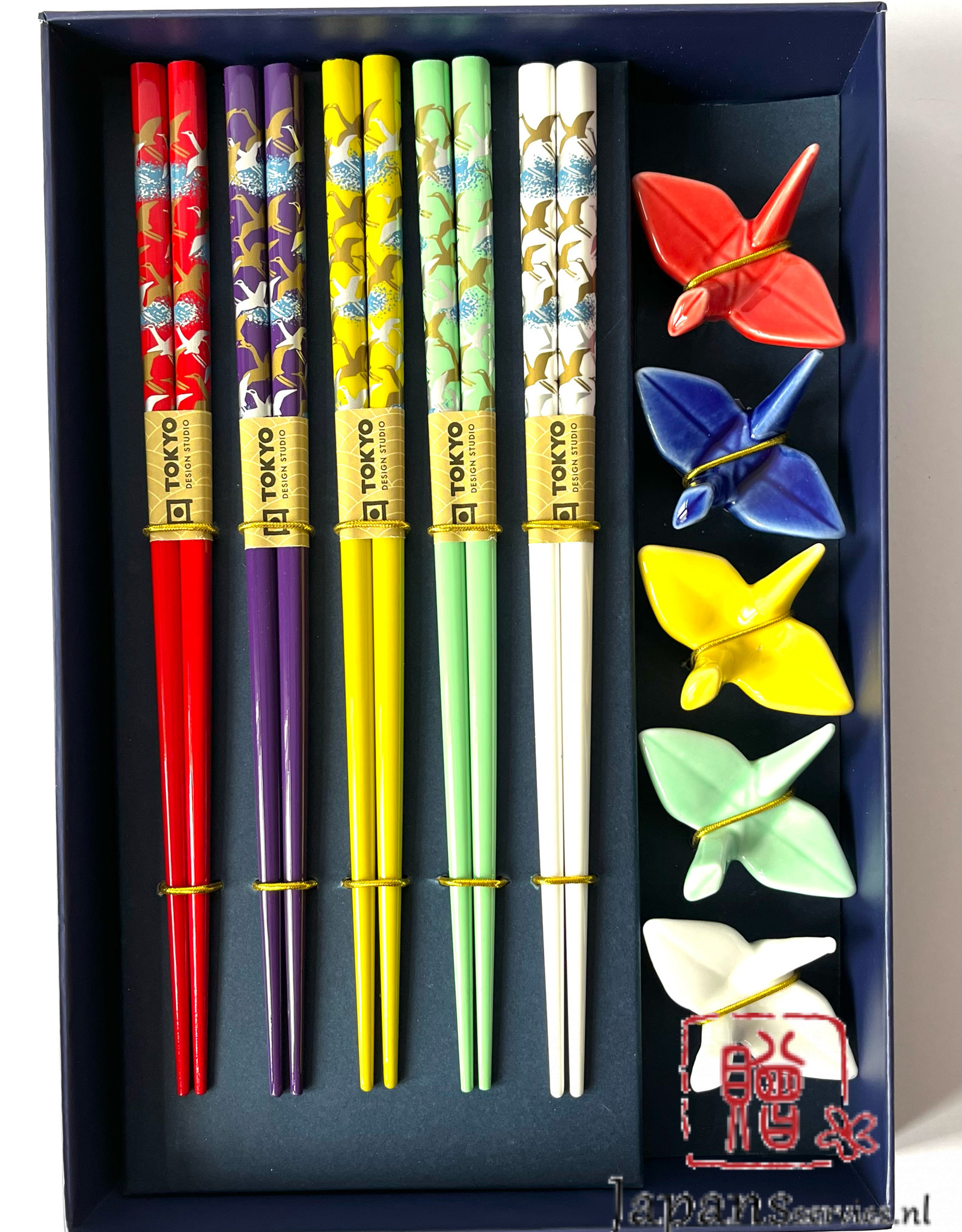 Tokyo Design Studio  Luxury gift box with crane chopsticks and cranes