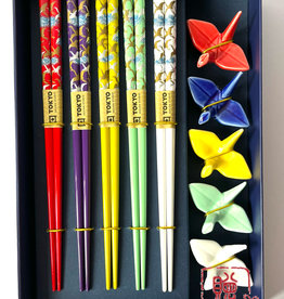Tokyo Design Studio Luxury chopsticks gift box crane