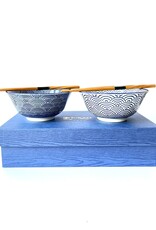 Tokyo Design Studio Nippon Blue kommen giftsets  Dots & Wave