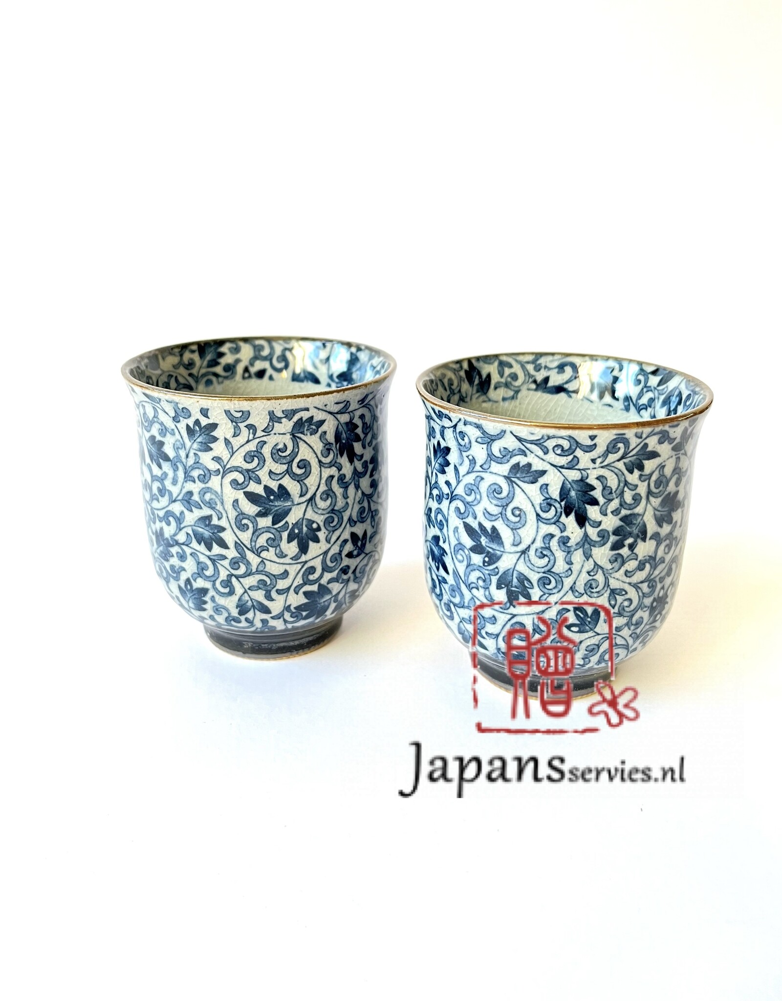 Tokyo Design Studio Theekopjes Sometsuke Lovely leaves (B)  (set van 10)