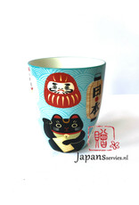 Tokyo Design Studio Japanese light blue mug Lucky Cat