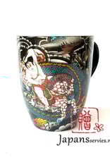 Japanese tea mug Blue Dragon