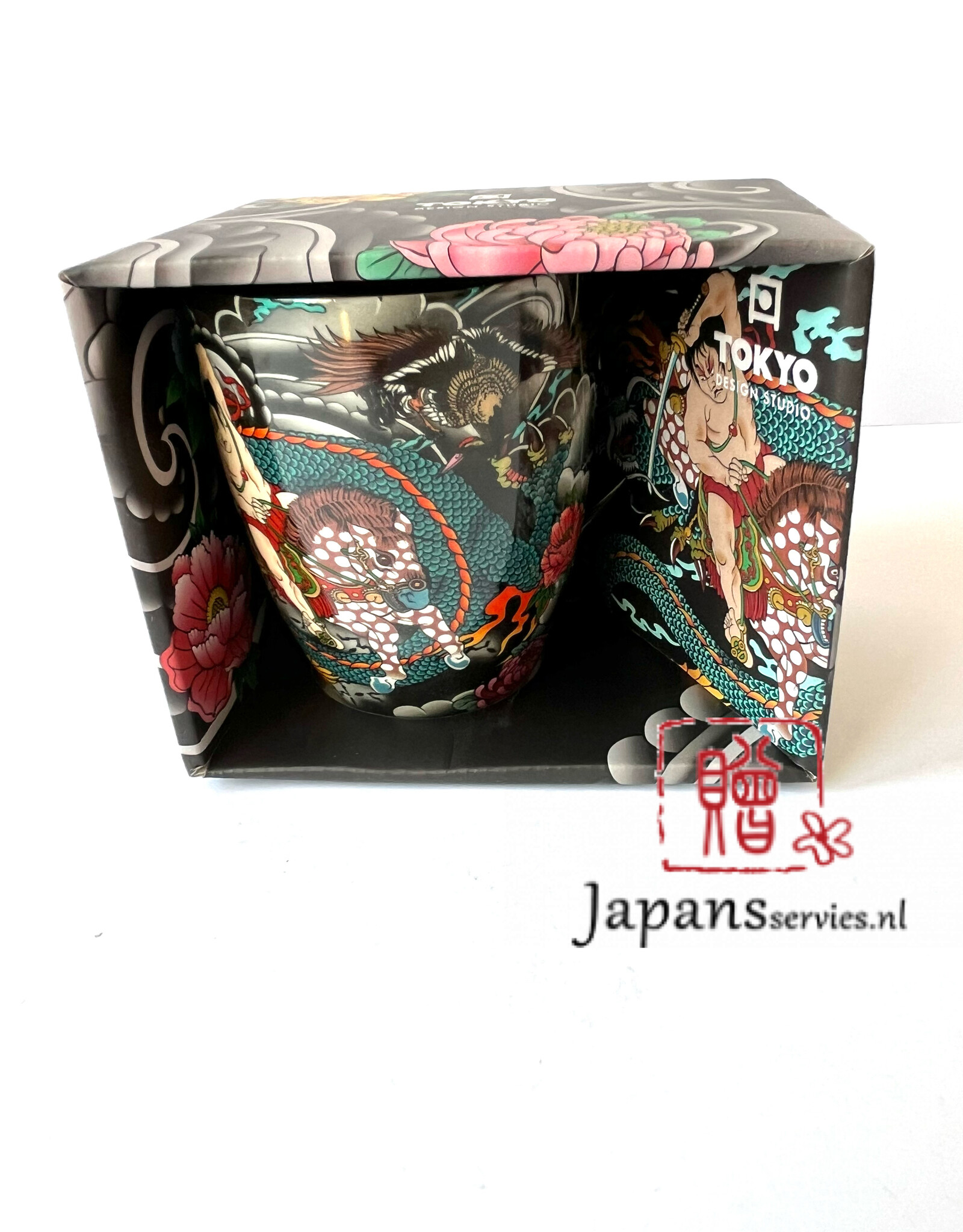 Tokyo Design Studio Japanse mok Blauwe Draak