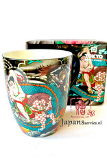 Tokyo Design Studio Japanese tea mug Blue Dragon