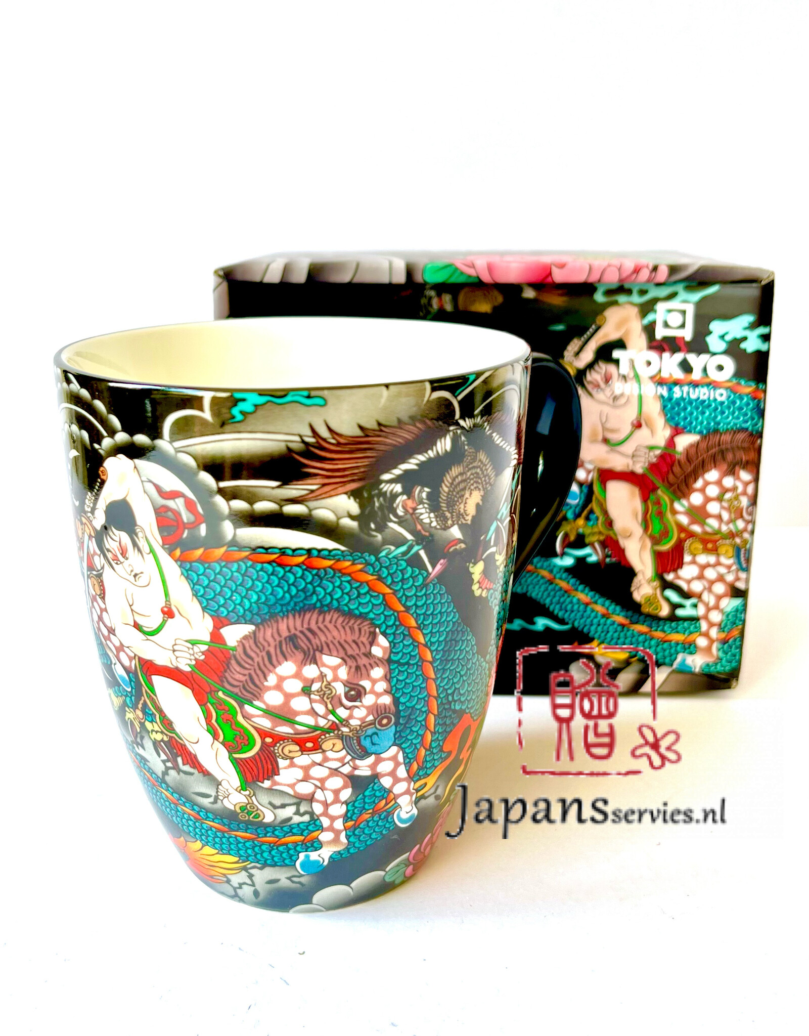 Tokyo Design Studio Japanese mug Blue Dragon