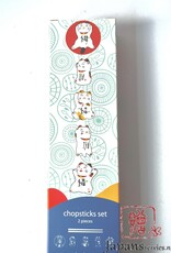Tokyo Design Studio Chopsticks giftset Lucky  Cat  met katje