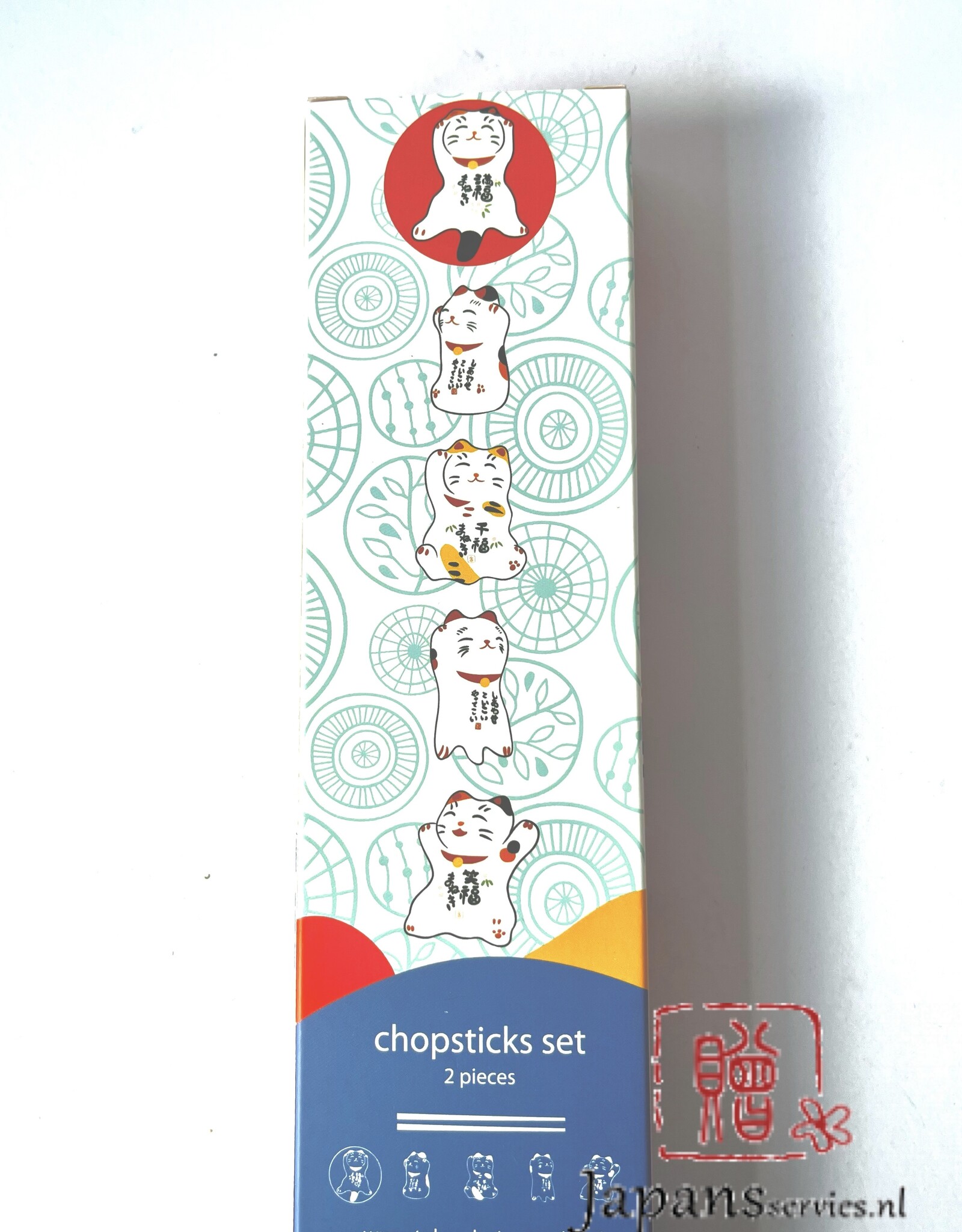 Tokyo Design Studio Chopsticks giftset Lucky  Cat  met katje