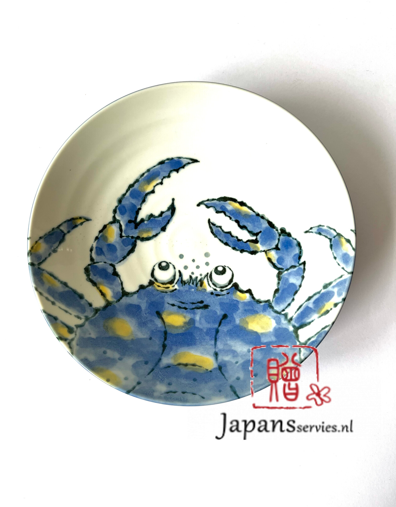 Tokyo Design Studio Diep blauw bord met blauwe krab (900 ml)