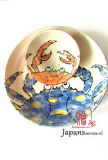 Tokyo Design Studio Deep blue plate with blue crab (900 ml)