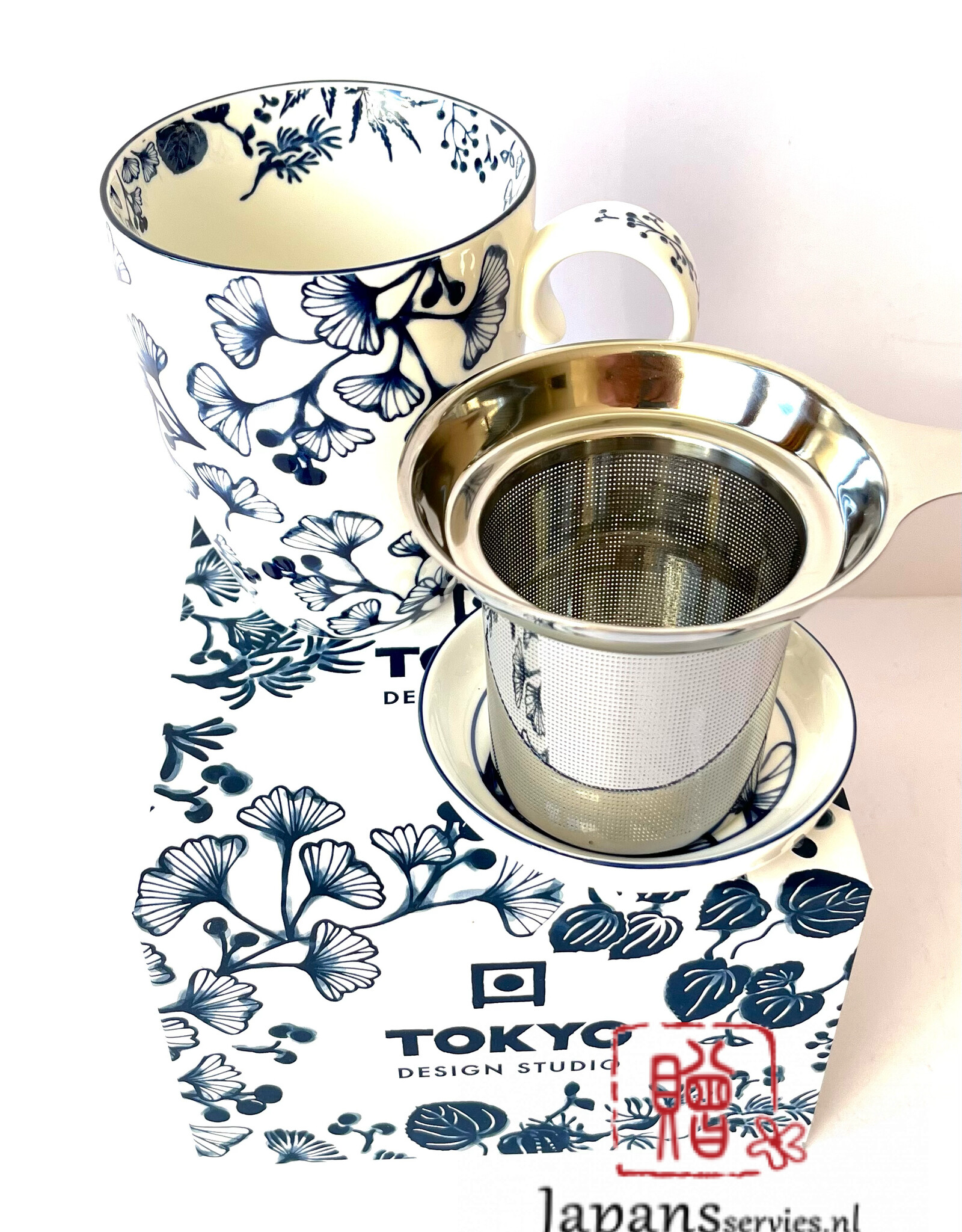 Tokyo Design Studio Tokyo Design Studio Flora Japonica Ginkgo tea mug gift set
