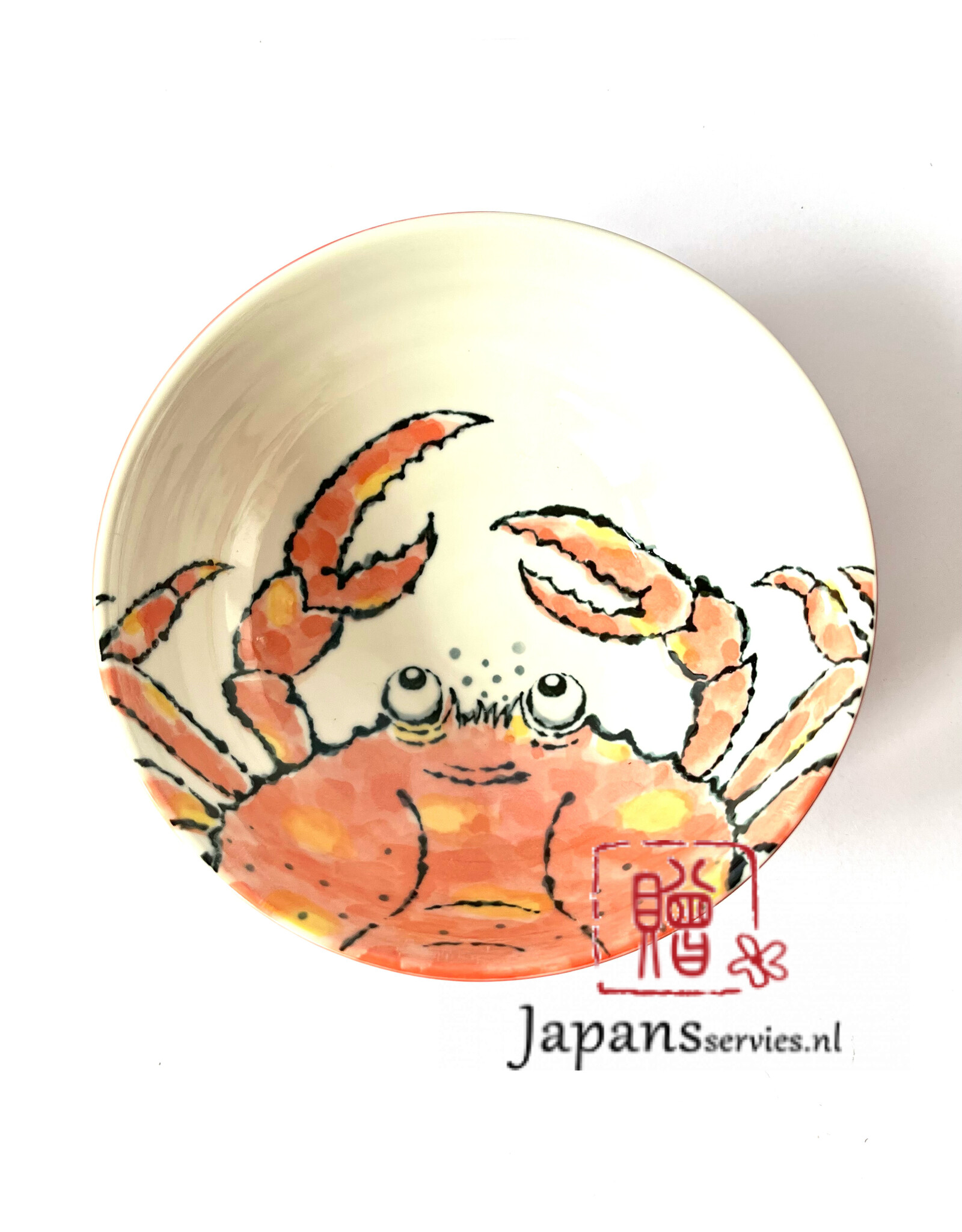 Tokyo Design Studio Large Orange Ramen Bowl with Crab (1200 ml)