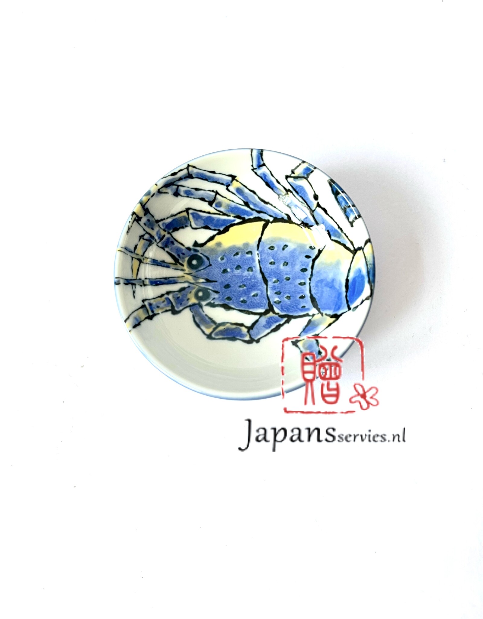 Tokyo Design Studio Blue soy sauce bowl with lobster (150 ml)