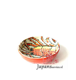 Tokyo Design Studio Orange soy sauce bowl with lobster