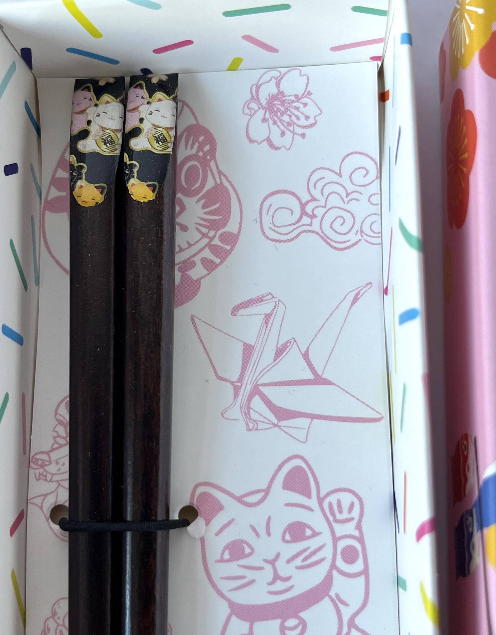 Tokyo Design Studio Chopsticks Lucky cat gift set
