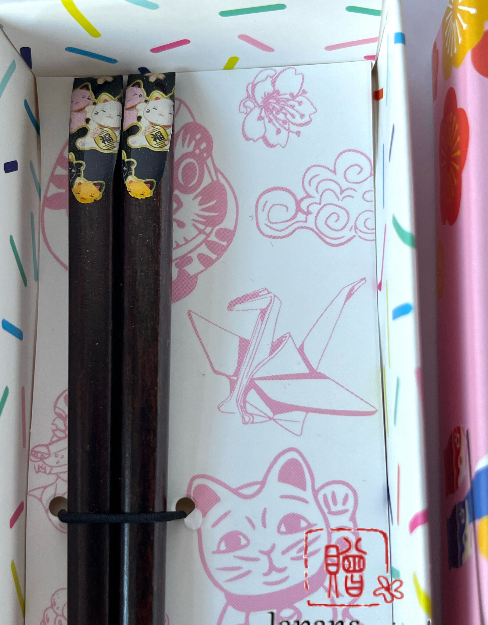 Tokyo Design Studio Chopsticks Lucky cat gift set
