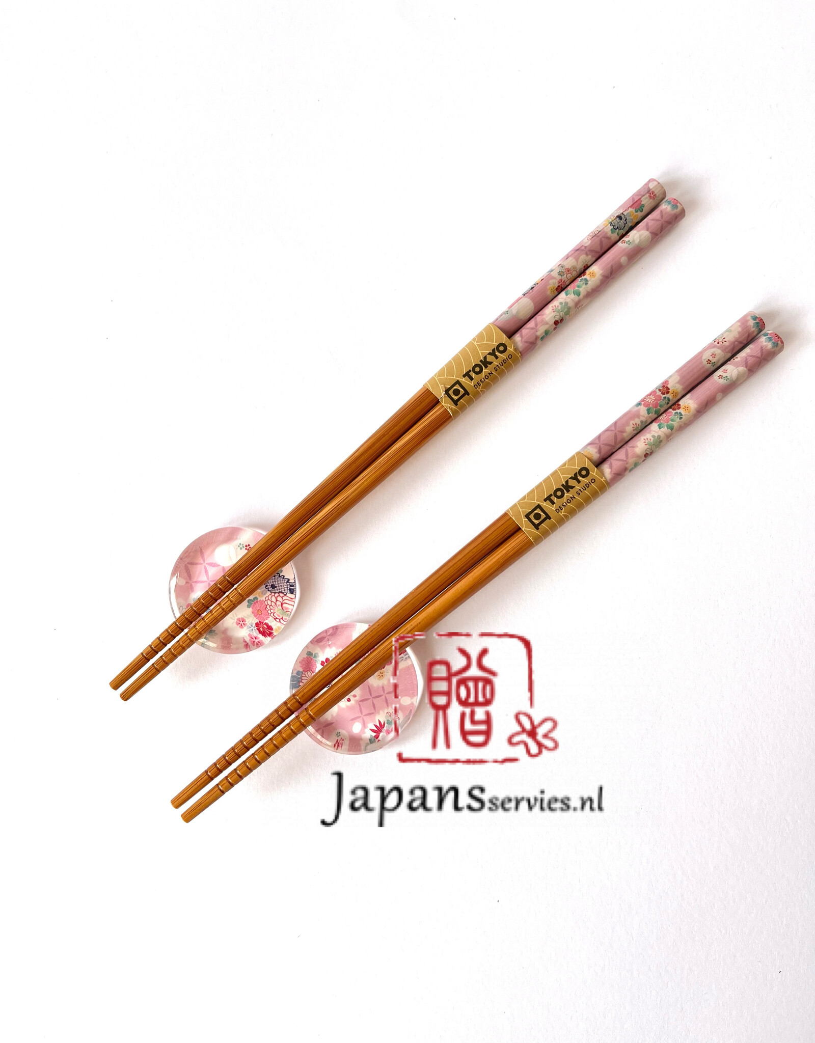 Tokyo Design Studio Sakura chopsticks gift set with coaster