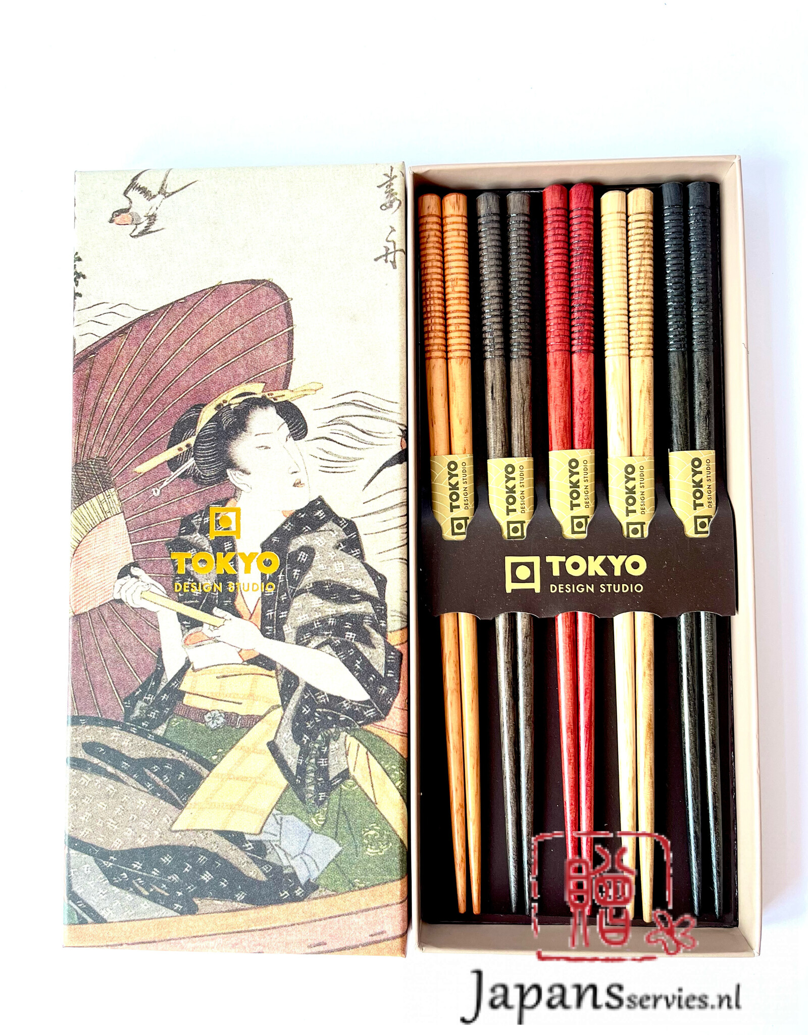 Tokyo Design Studio Chopsticks giftset met ringen