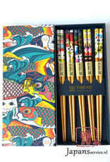 Tokyo Design Studio Chopsticks Lucky Cats en Koinobori