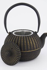 Tokyo Design Studio Cast iron teapot black gold 0.9 liters