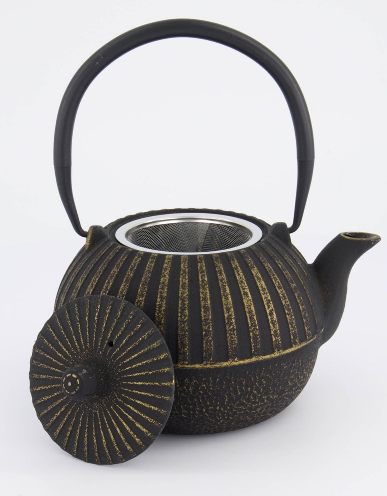 Tokyo Design Studio Cast iron teapot black gold 0.9 liters