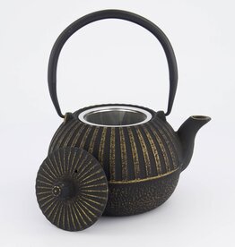 Tokyo Design Studio Gietijzeren theepot zwart goud 0,9 liter