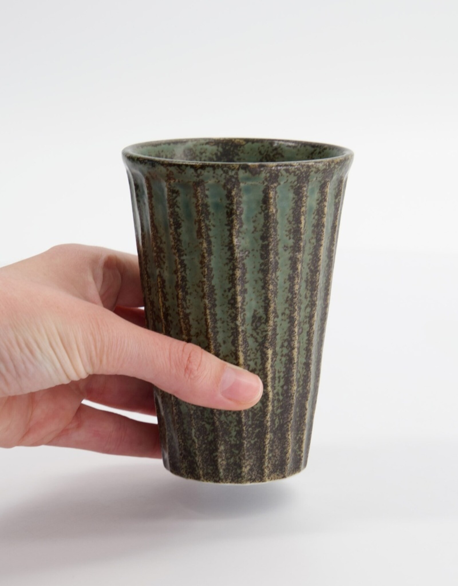 Tokyo Design Studio Mino craft Wabi Uguisu green cup