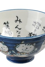 Tokyo Design Studio Blue bowl with cats