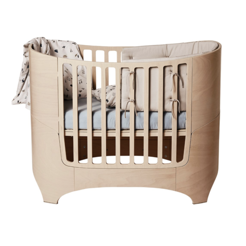 Leander Babybett mit Junior-kit in white wash