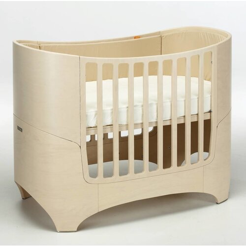 Leander Babybett mit Junior-kit in white wash