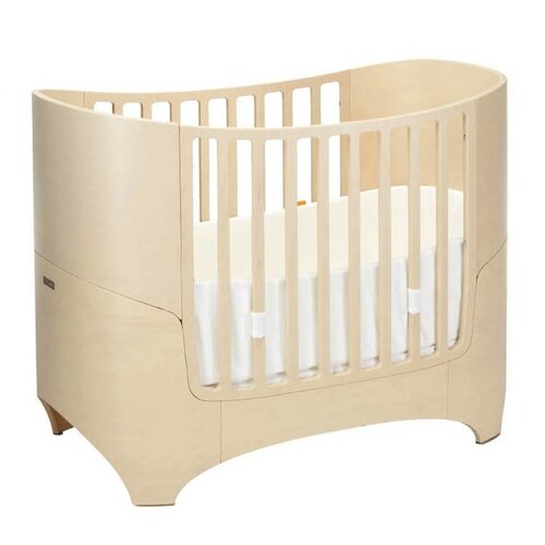 Leander Babybett mit Junior-kit in white wash