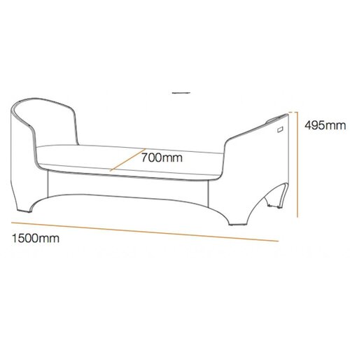 Leander Babybett mit Junior-kit in walnuss Leander Babybett mit Junior-kit in walnuss