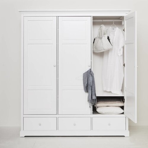Oliver Furniture Kleiderschrank 3-tuerig weiss