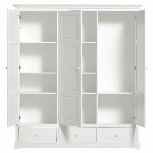 Oliver Furniture Kleiderschrank 3-tuerig weiss