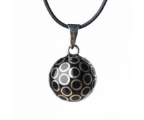 Babylonia zwart zilveren bolletjes Babylonia zwart zilveren bolletjes