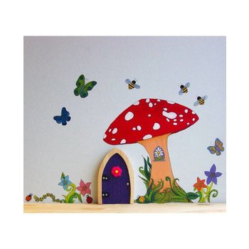 The Irish Fairy Door Company Feeëndeur Muurdecoratieset met Paddenstoelen