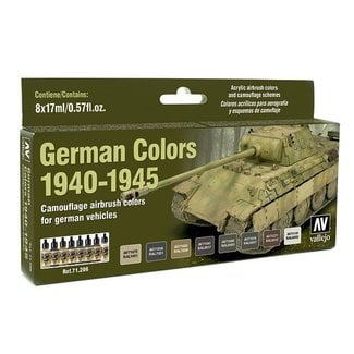 Vallejo Model Air German Colors 1940-1945 - 8 colors - 17ml - 71206