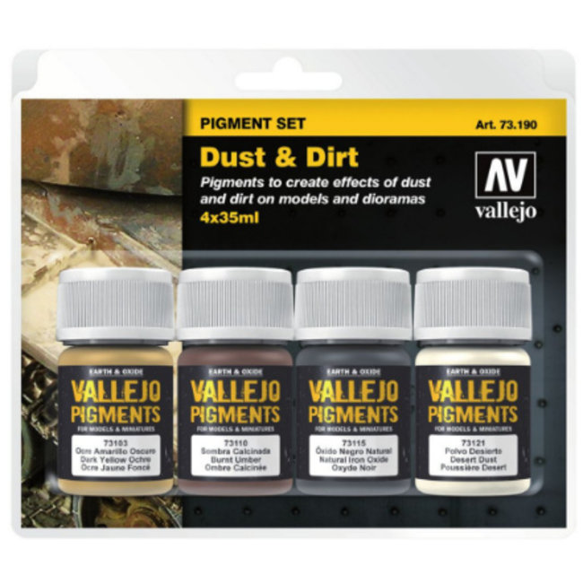 Vallejo Pigment Set Dust & Dirt - 4 kleuren - 35ml - 73190