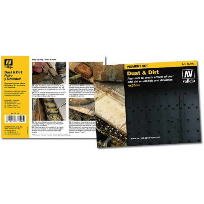 Vallejo Pigment Set Dust & Dirt - 4 kleuren - 35ml - 73190